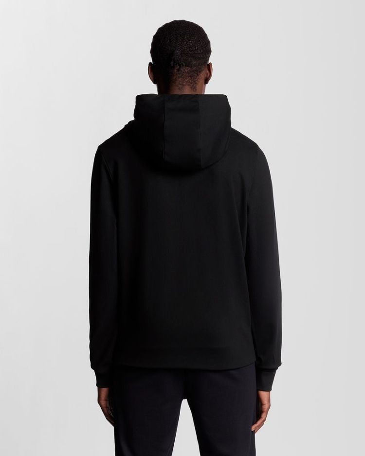 Lyle & Scott Vest Zwart heren (FULL ZIP FLY FLEECE HOODIE - ML2382SP.Z865) - GL Sport (Sluis)