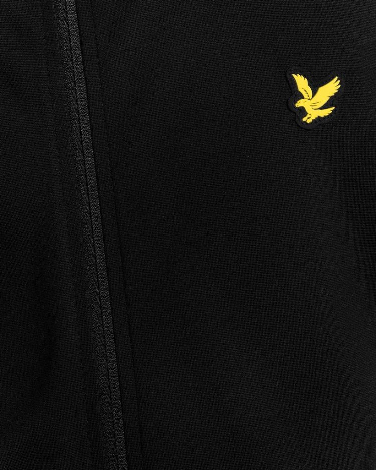 Lyle & Scott Vest Zwart heren (FULL ZIP FLY FLEECE HOODIE - ML2382SP.Z865) - GL Sport (Sluis)