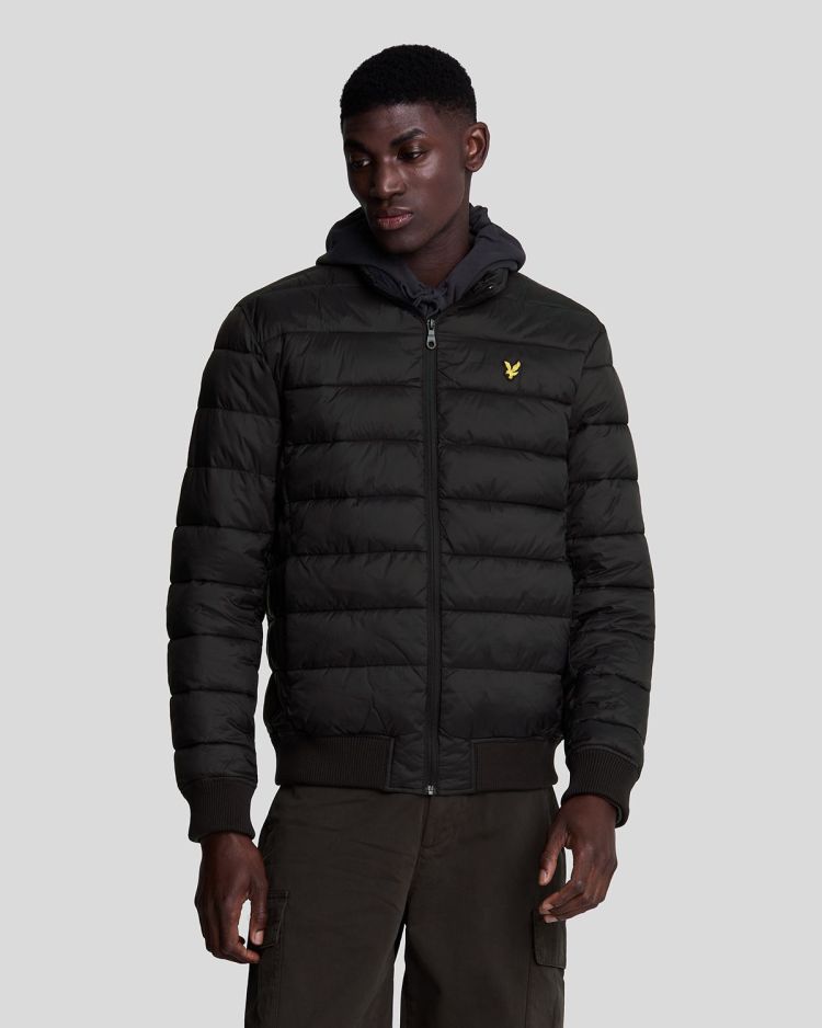 Lyle & Scott Jas Zwart heren (FUNNEL NECK WADDED JACKET - JK2100V.Z865) - GL Sport (Sluis)