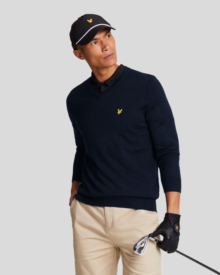 Lyle & Scott Pull Blauw heren (GOLF V-NECK PULLOVER - KN2168G.Z271) - GL Sport (Sluis)