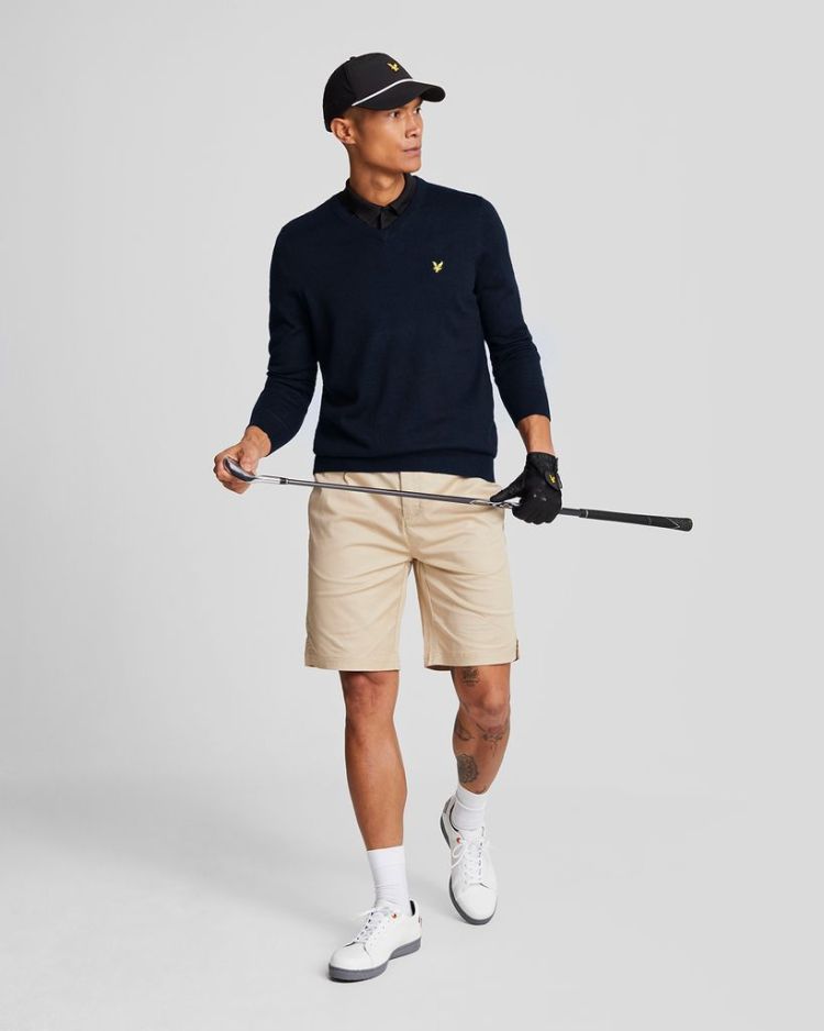 Lyle & Scott Pull Blauw heren (GOLF V-NECK PULLOVER - KN2168G.Z271) - GL Sport (Sluis)