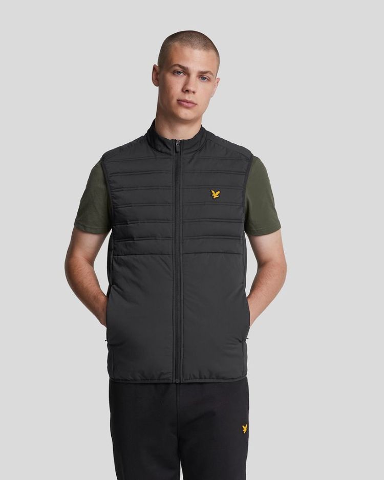 Lyle & Scott Bodywarmer Zwart heren (HYBRID DOUBLE BAFFLE GILET - JK2181SP.Z865) - GL Sport (Sluis)