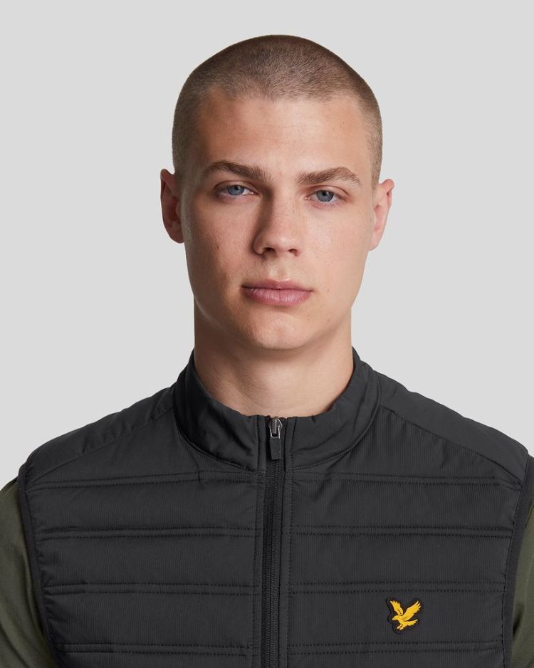 Lyle & Scott Bodywarmer Zwart heren (HYBRID DOUBLE BAFFLE GILET - JK2181SP.Z865) - GL Sport (Sluis)