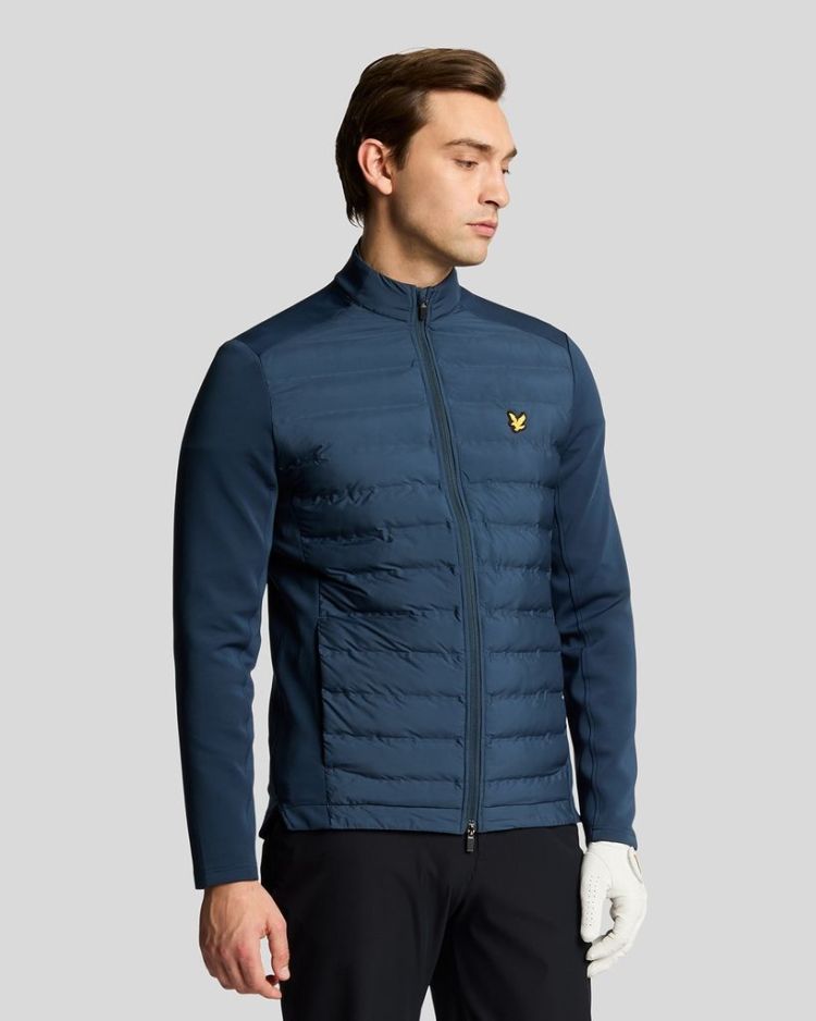 Lyle & Scott Jas Blauw heren (HYBRID QUILTED FULL ZIP GOLF JACKET - JK2260G.X526) - GL Sport (Sluis)