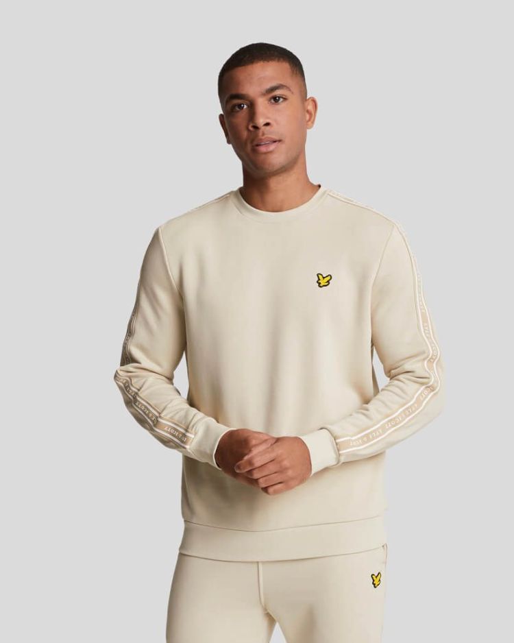 Lyle & Scott Sweater Blauw heren (JACQUARD TAPE CREW NECK - ML2623SP.W827) - GL Sport (Sluis)