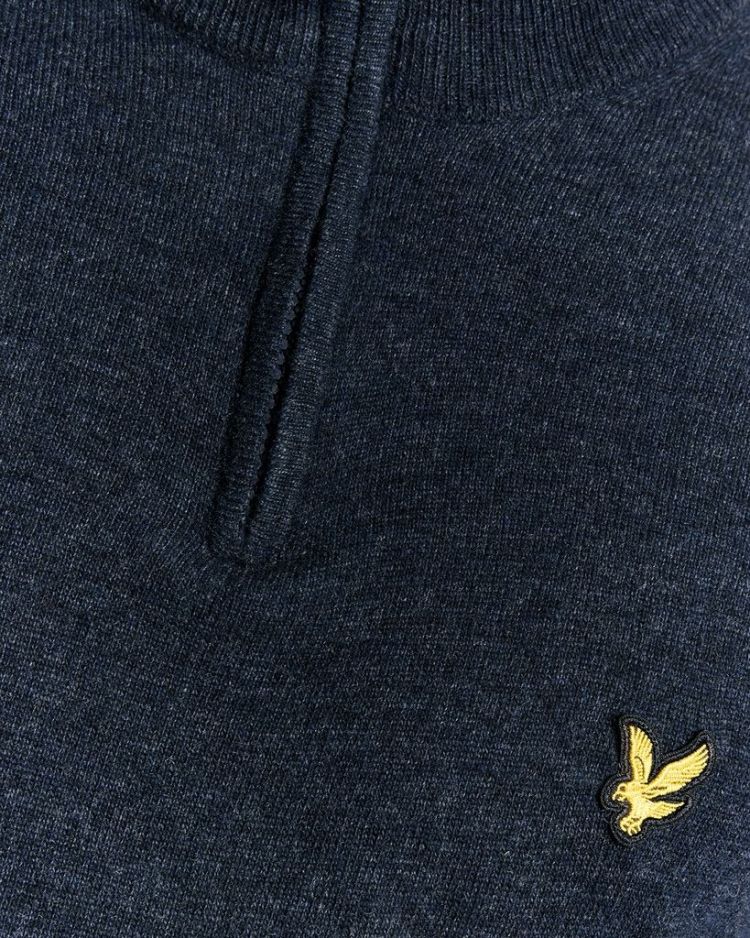 Lyle & Scott Pull Blauw heren (LAMBSWOOL BLEND QUARTER ZIP JUMPER - KN2330V.Z56) - GL Sport (Sluis)
