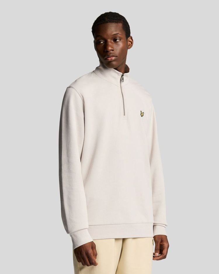 Lyle & Scott Sweater Beige heren (LOOPBACK QUARTER ZIP SWEAT - ML2022V.W870) - GL Sport (Sluis)