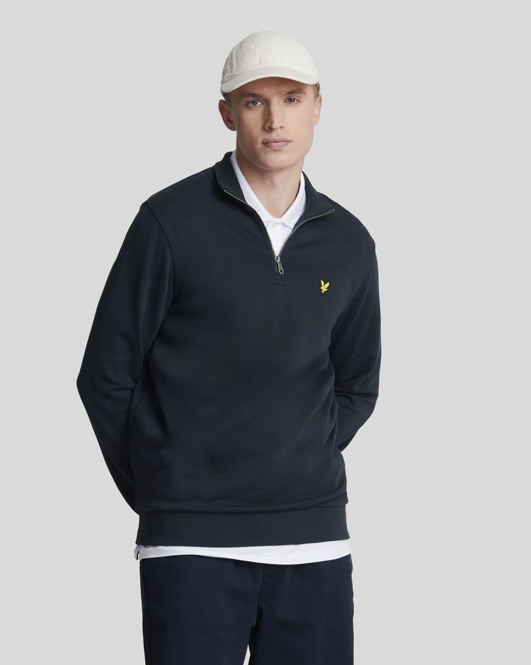 Lyle & Scott Sweater Blauw heren (LOOPBACK QUARTER ZIP SWEAT - ML2022V.Z271) - GL Sport (Sluis)