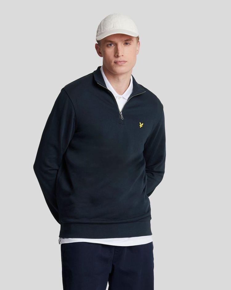 Lyle & Scott Vest Blauw heren (LOOPBACK QUARTER ZIP SWEAT - ML2022V.Z271) - GL Sport (Sluis)
