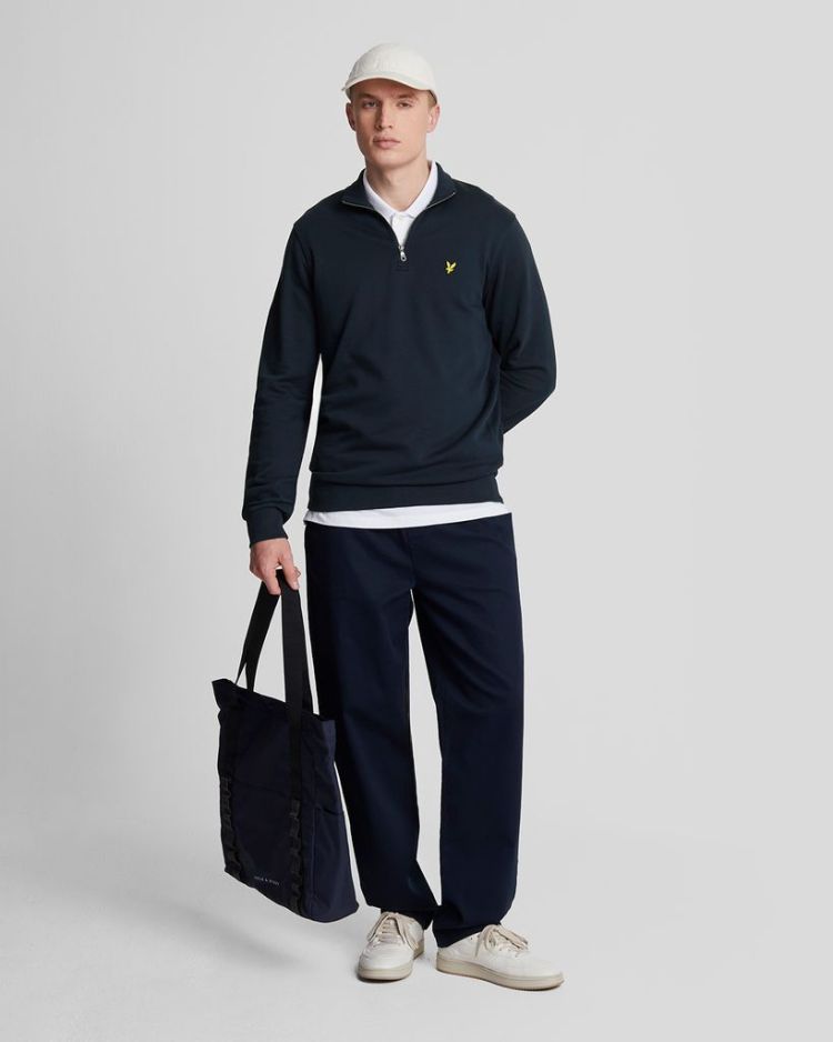 Lyle & Scott Vest Blauw heren (LOOPBACK QUARTER ZIP SWEAT - ML2022V.Z271) - GL Sport (Sluis)