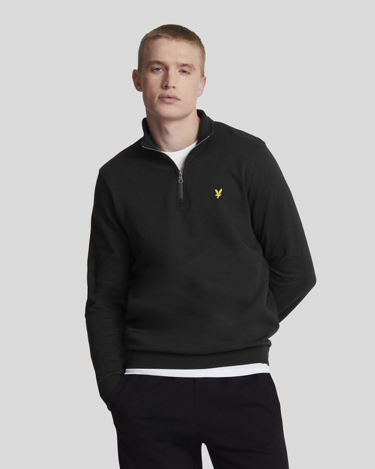 Lyle & Scott Sweater Zwart heren (LOOPBACK QUARTER ZIP SWEAT - ML2022V.Z865) - GL Sport (Sluis)