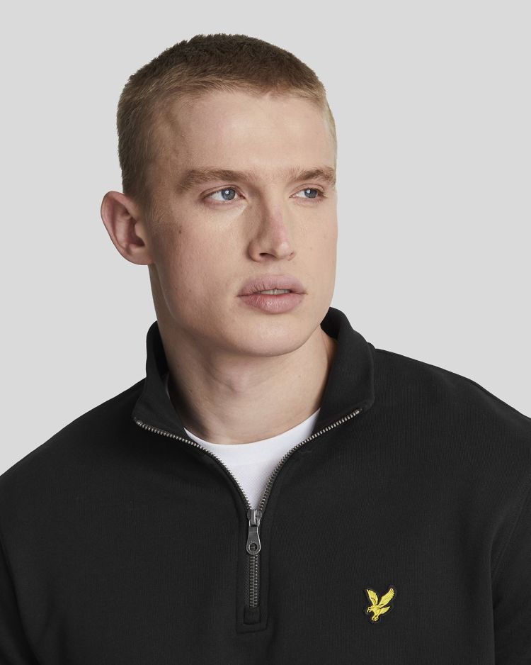 Lyle & Scott Sweater Zwart heren (LOOPBACK QUARTER ZIP SWEAT - ML2022V.Z865) - GL Sport (Sluis)