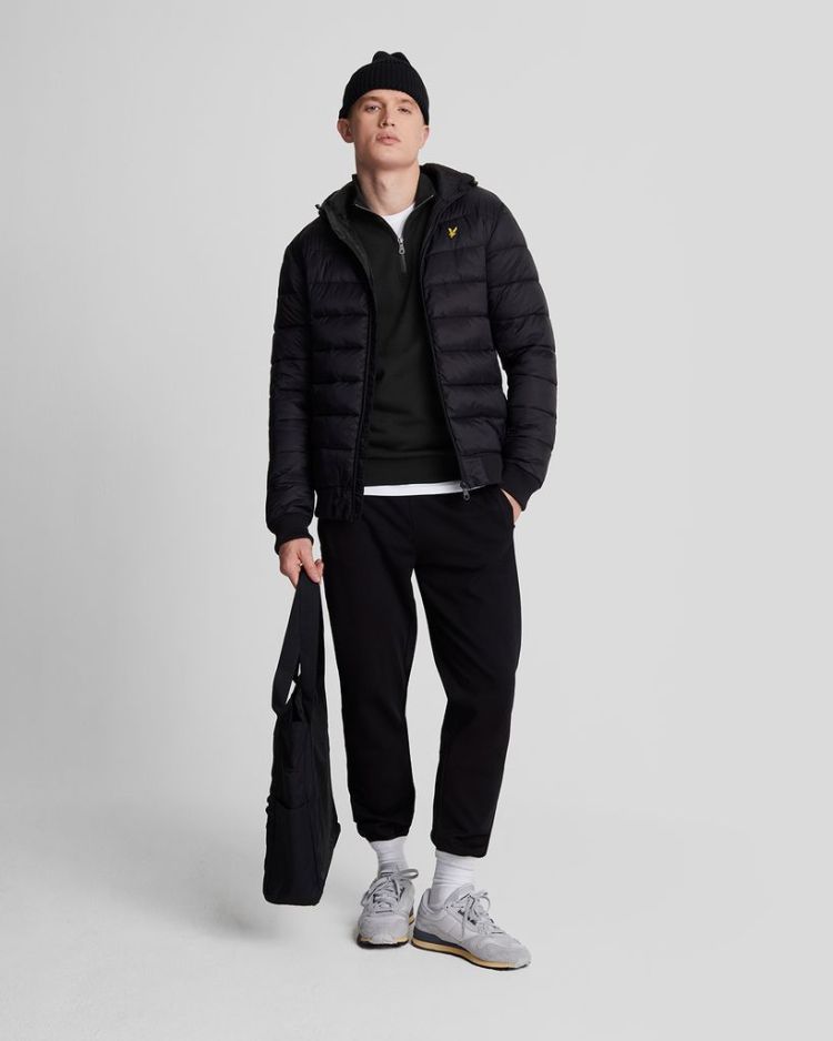 Lyle & Scott Vest Zwart heren (LOOPBACK QUARTER ZIP SWEAT - ML2022V.Z865) - GL Sport (Sluis)