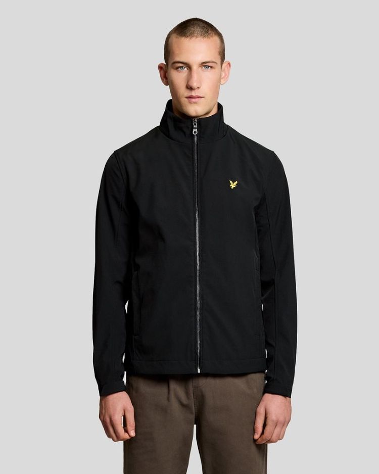 Lyle & Scott Jas Zwart heren (MESH BACK SOFTSHELL FUNNEL NECK JACKET - JK2405V.Z865) - GL Sport (Sluis)