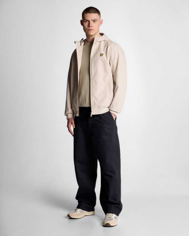 Lyle & Scott Jas Beige heren (MESH BACK SOFTSHELL JACKET - JK2200V.W870) - GL Sport (Sluis)