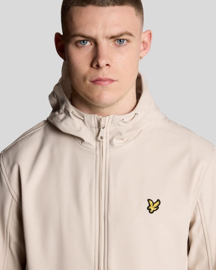 Lyle & Scott Jas Beige heren (MESH BACK SOFTSHELL JACKET - JK2200V.W870) - GL Sport (Sluis)