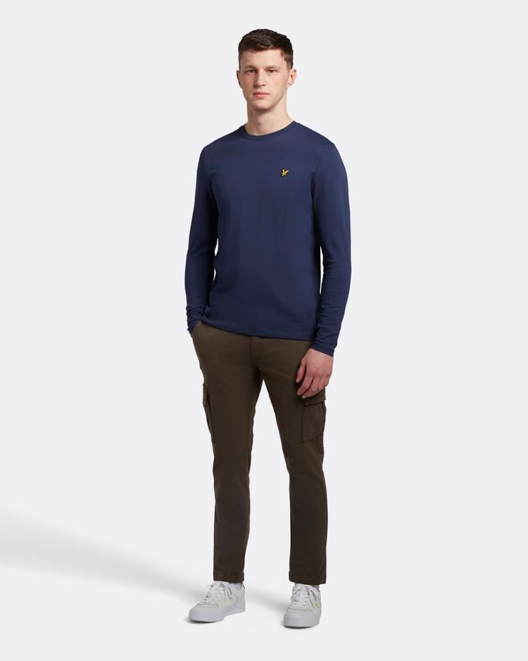 Lyle & Scott T-shirt Blauw heren (PLAIN L/S T-SHIRT - TS512VOG.Z99) - GL Sport (Sluis)