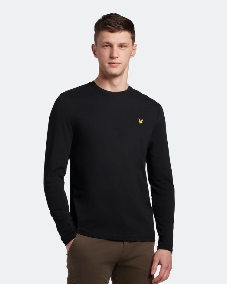 Lyle & Scott T-shirt Zwart heren (PLAIN L/S T-SHIRT - TS512VOG.Z865) - GL Sport (Sluis)