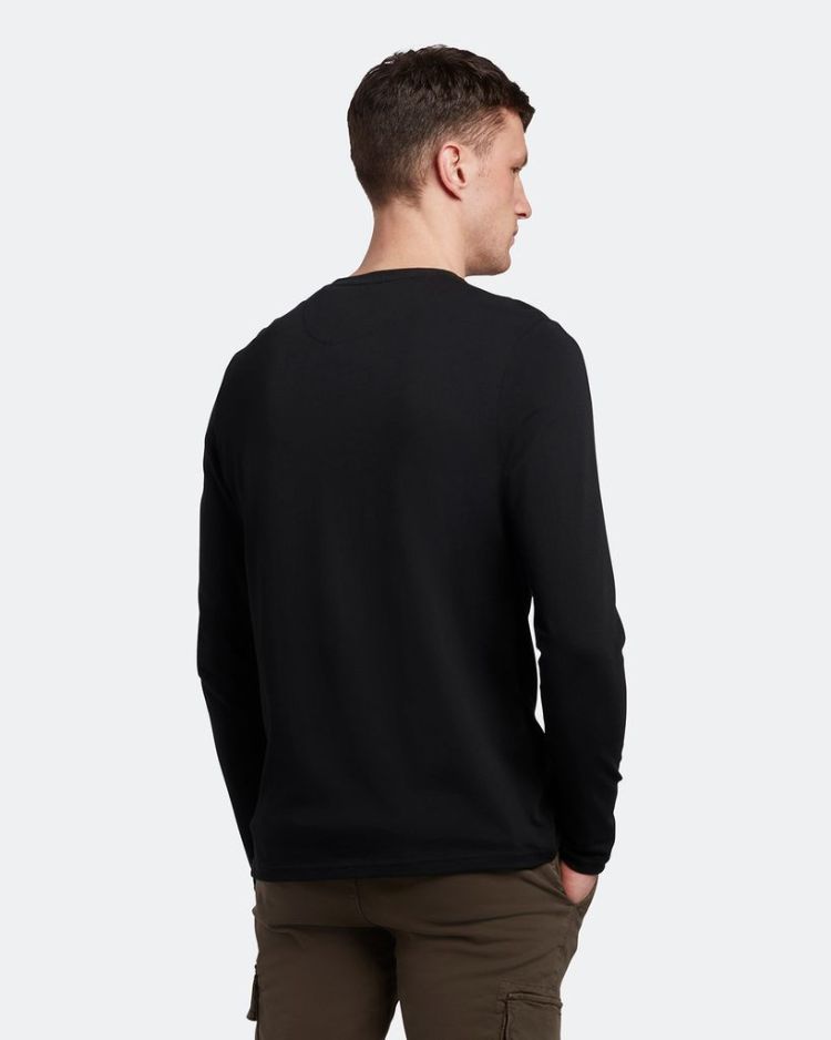 Lyle & Scott T-shirt Zwart heren (PLAIN L/S T-SHIRT - TS512VOG.Z865) - GL Sport (Sluis)
