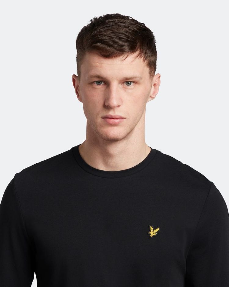 Lyle & Scott T-shirt Zwart heren (PLAIN L/S T-SHIRT - TS512VOG.Z865) - GL Sport (Sluis)