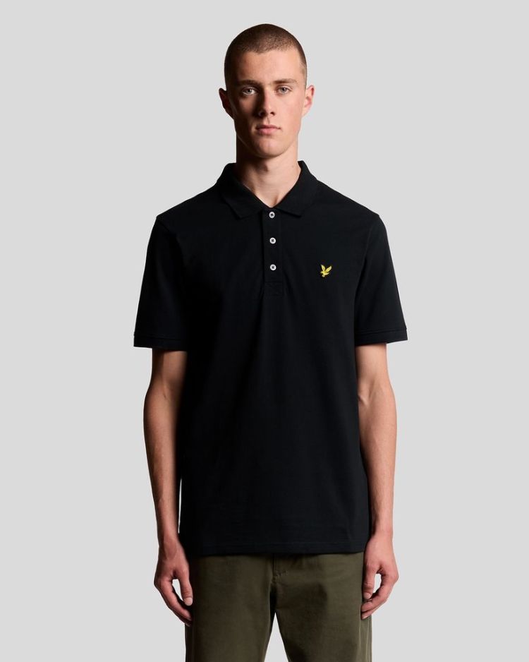 Lyle & Scott Polo Zwart heren (PLAIN POLO SHIRT - SP400VOG.Z865) - GL Sport (Sluis)