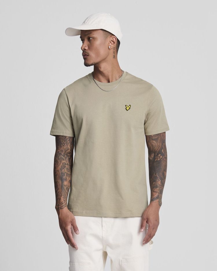 Lyle & Scott T-shirt Taupe heren (PLAIN T-SHIRT - TS400VOG.X309) - GL Sport (Sluis)