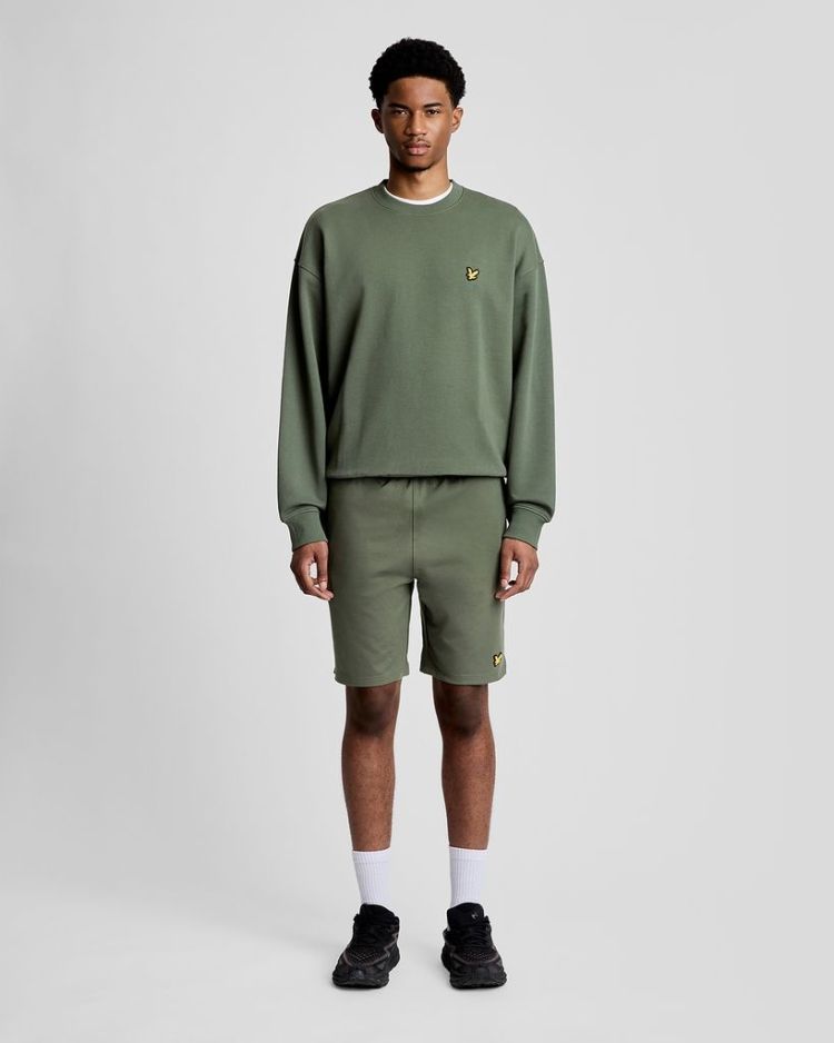 Lyle & Scott Sweater Groen heren (RELAXED SPORTS 1874 CREWNECK SWEATSHIRT - ML2640SP.X65) - GL Sport (Sluis)