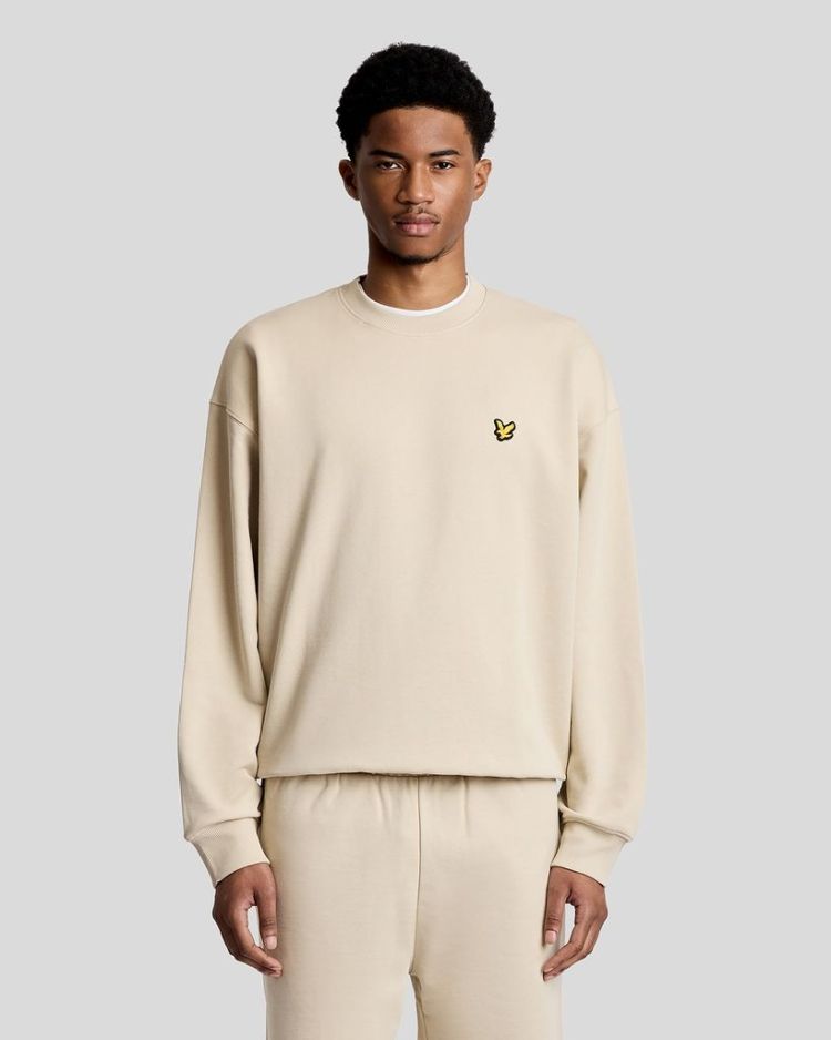 Lyle & Scott Sweater Off-white heren (RELAXED SPORTS 1874 CREWNECK SWEATSHIRT - ML2640SP.W351) - GL Sport (Sluis)
