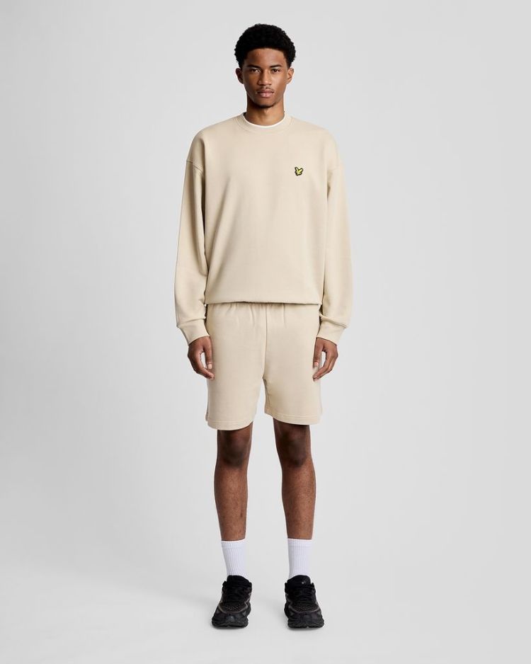 Lyle & Scott Sweater Off-white heren (RELAXED SPORTS 1874 CREWNECK SWEATSHIRT - ML2640SP.W351) - GL Sport (Sluis)