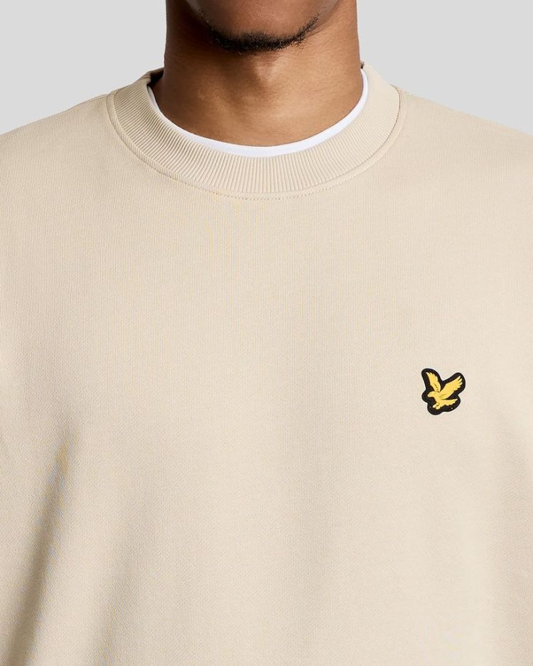 Lyle & Scott Sweater Off-white heren (RELAXED SPORTS 1874 CREWNECK SWEATSHIRT - ML2640SP.W351) - GL Sport (Sluis)