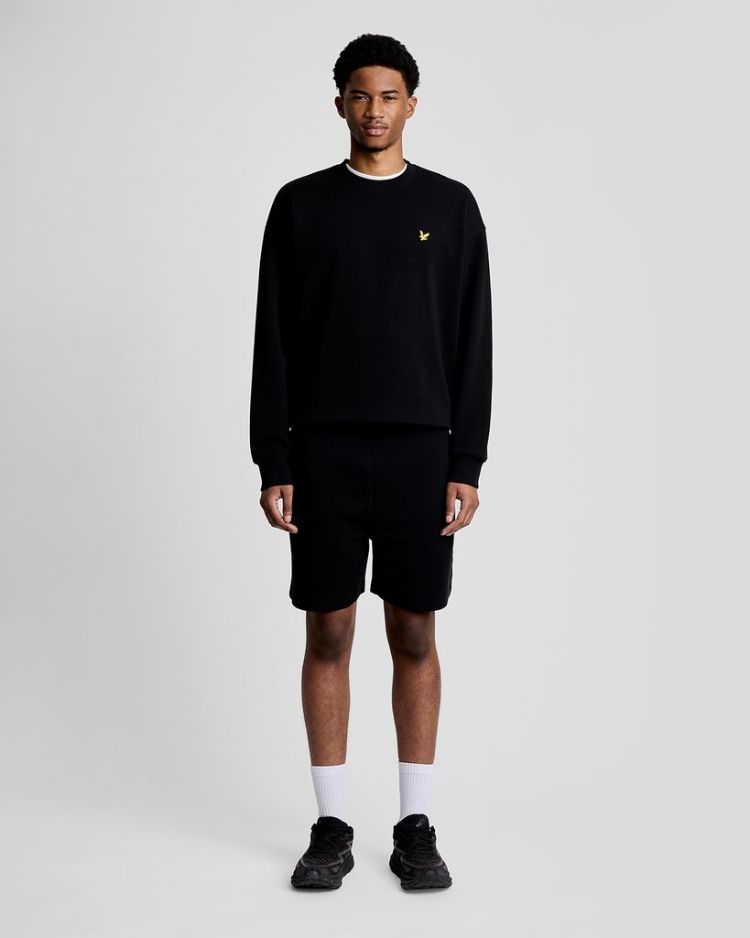 Lyle & Scott Sweater Zwart heren (RELAXED SPORTS 1874 CREWNECK SWEATSHIRT - ML2640SP.Z865) - GL Sport (Sluis)