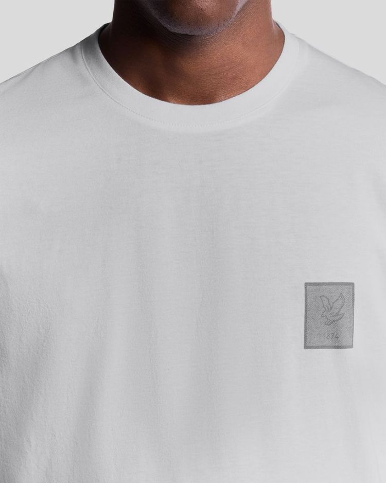 Lyle & Scott T-shirt Wit heren (RUBBERISED LOGO GRAPHIC T-SHIRT - TS2389SP.626) - GL Sport (Sluis)