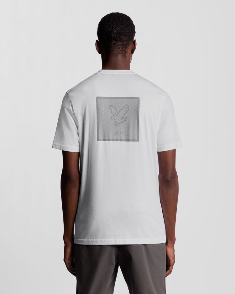 Lyle & Scott T-shirt Wit heren (RUBBERISED LOGO GRAPHIC T-SHIRT - TS2389SP.626) - GL Sport (Sluis)