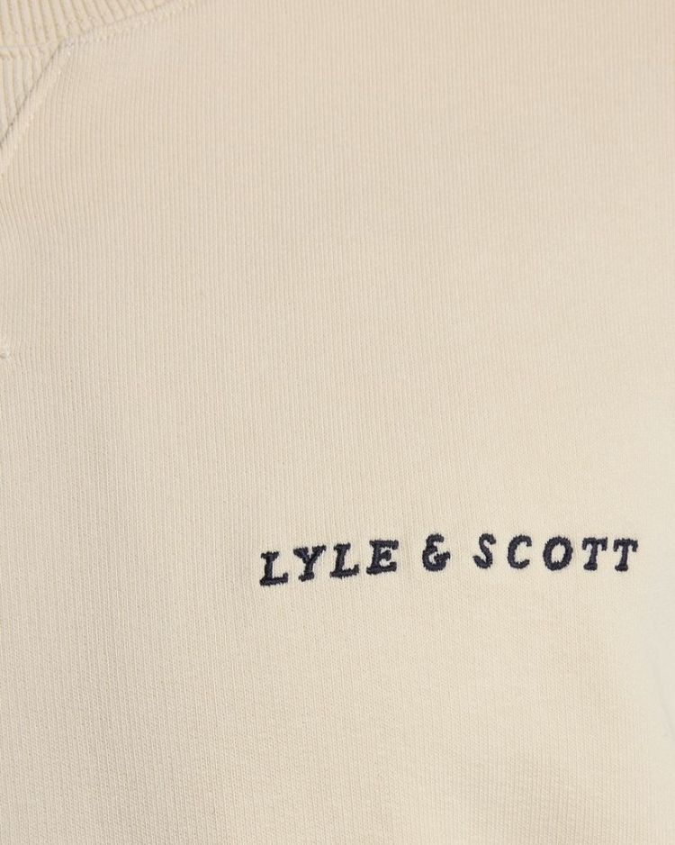 Lyle & Scott Sweater Beige heren (SCRIPT BRUSHBACK CREW NECK SWEATSHIRT - ML2320V.X869) - GL Sport (Sluis)