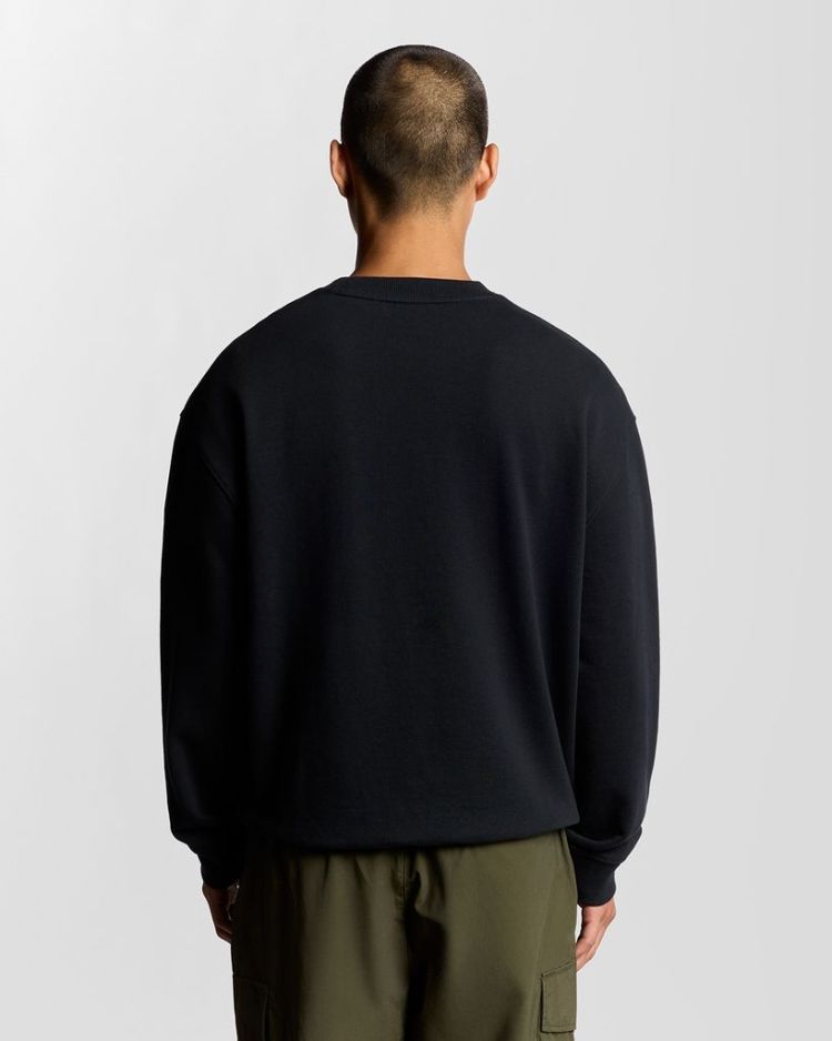 Lyle & Scott Sweater Blauw heren (SCRIPT BRUSHBACK CREW NECK SWEATSHIRT - ML2320V.Z271) - GL Sport (Sluis)