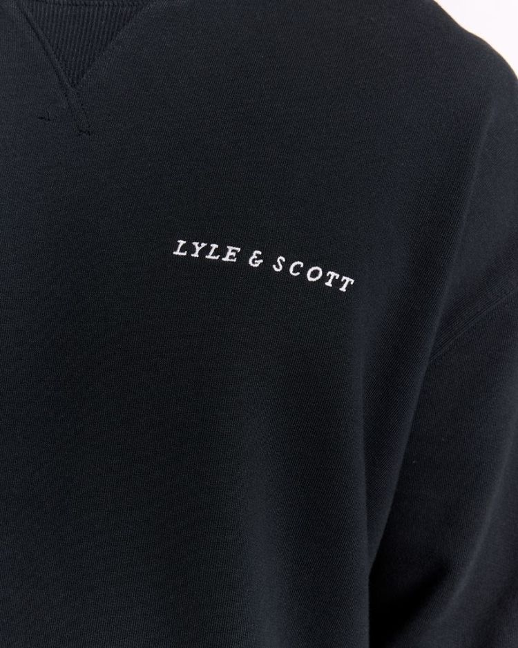 Lyle & Scott Sweater Blauw heren (SCRIPT BRUSHBACK CREW NECK SWEATSHIRT - ML2320V.Z271) - GL Sport (Sluis)