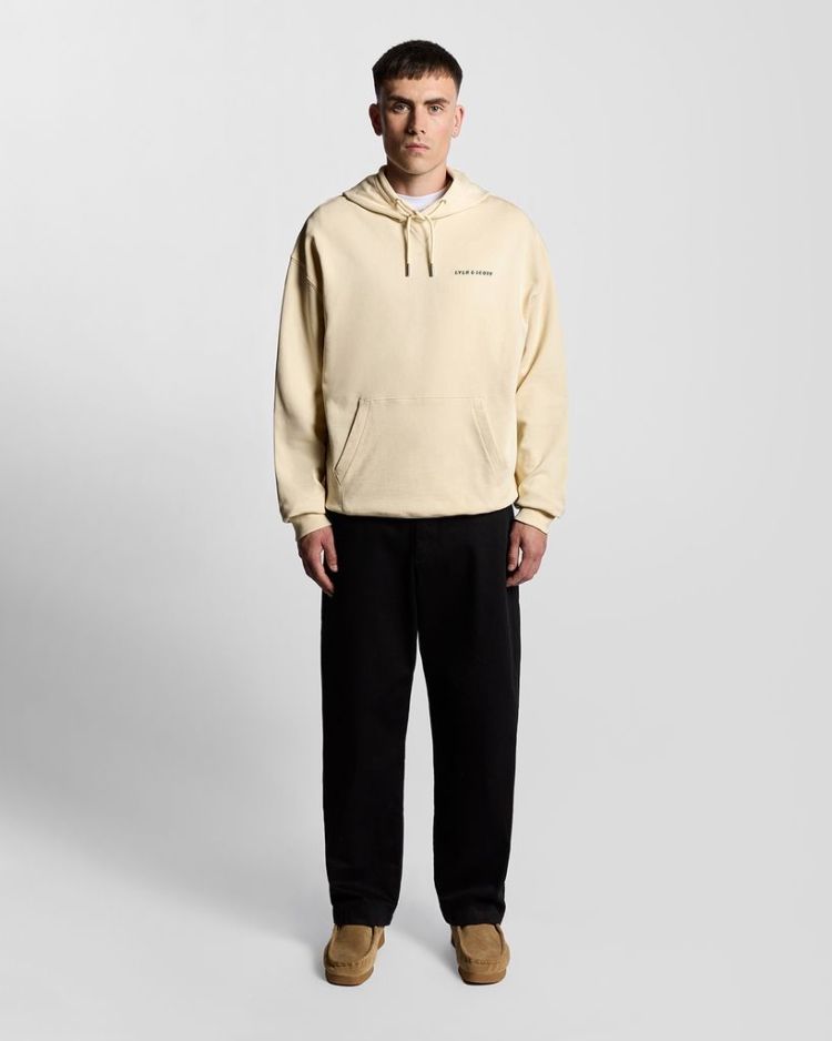 Lyle & Scott Hoodie Beige heren (SCRIPT BRUSHBACK PULLOVER HOODIE  - ML2321V.X869) - GL Sport (Sluis)