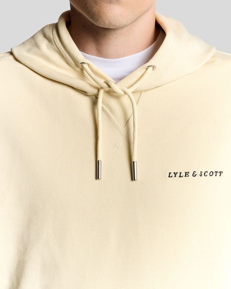 Lyle & Scott Hoodie Beige heren (SCRIPT BRUSHBACK PULLOVER HOODIE  - ML2321V.X869) - GL Sport (Sluis)