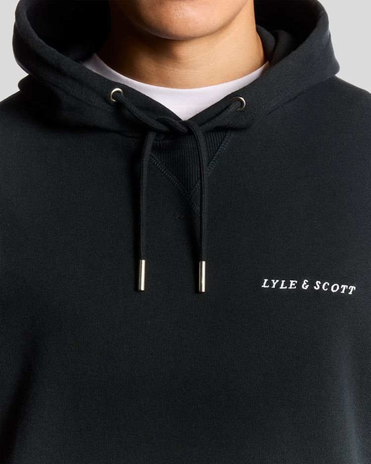 Lyle & Scott Hoodie Blauw heren (SCRIPT BRUSHBACK PULLOVER HOODIE  - ML2321V.Z271) - GL Sport (Sluis)