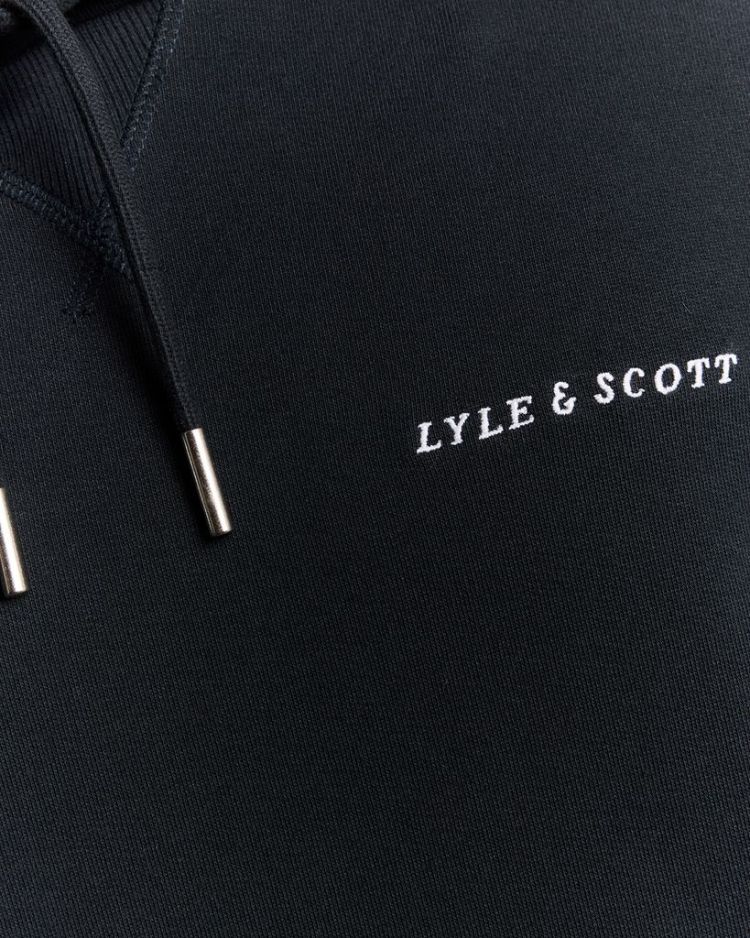 Lyle & Scott Hoodie Blauw heren (SCRIPT BRUSHBACK PULLOVER HOODIE  - ML2321V.Z271) - GL Sport (Sluis)