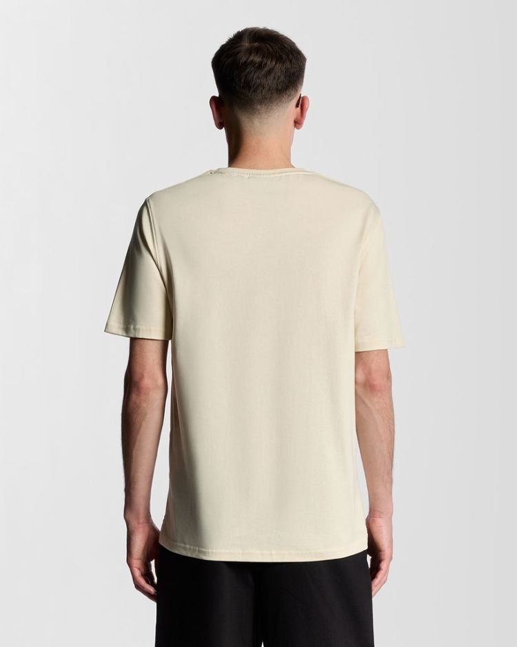 Lyle & Scott T-shirt Beige heren (SCRIPT T-SHIRT - TS2300V.X869) - GL Sport (Sluis)