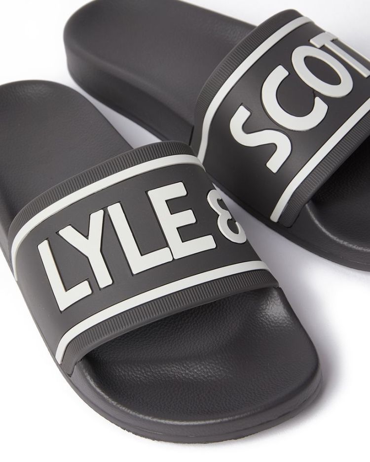 Lyle & Scott Slippers Grijs heren (SLIDER - FW2200V.W635) - GL Sport (Sluis)
