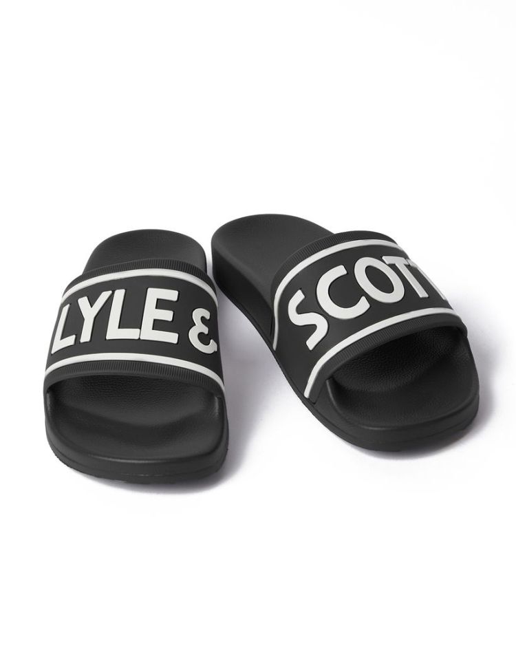 Lyle & Scott Slippers Zwart