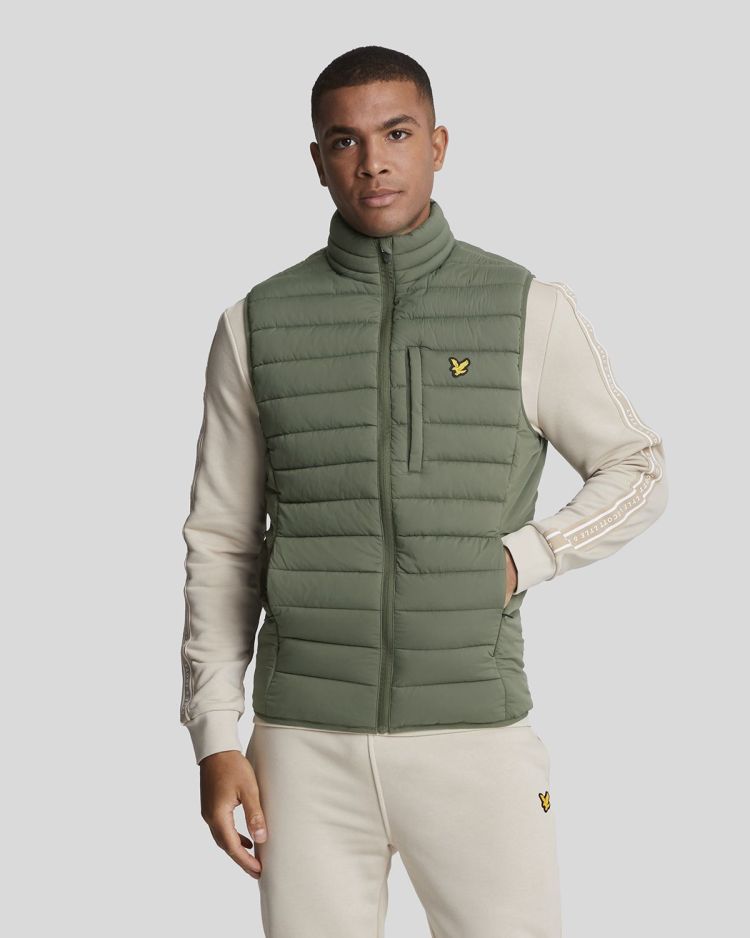 Lyle & Scott Bodywarmer Groen heren (STRETCH LIGHTWEIGHT QUILTED GILET - JK2186SP.X65) - GL Sport (Sluis)