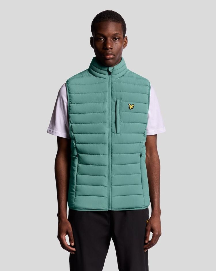 Lyle & Scott Bodywarmer Groen heren (STRETCH LIGHTWEIGHT QUILTED GILET - JK2186SP.X858) - GL Sport (Sluis)