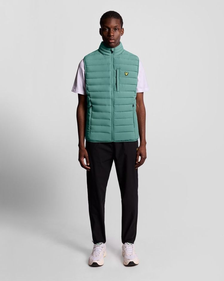Lyle & Scott Bodywarmer Groen heren (STRETCH LIGHTWEIGHT QUILTED GILET - JK2186SP.X858) - GL Sport (Sluis)