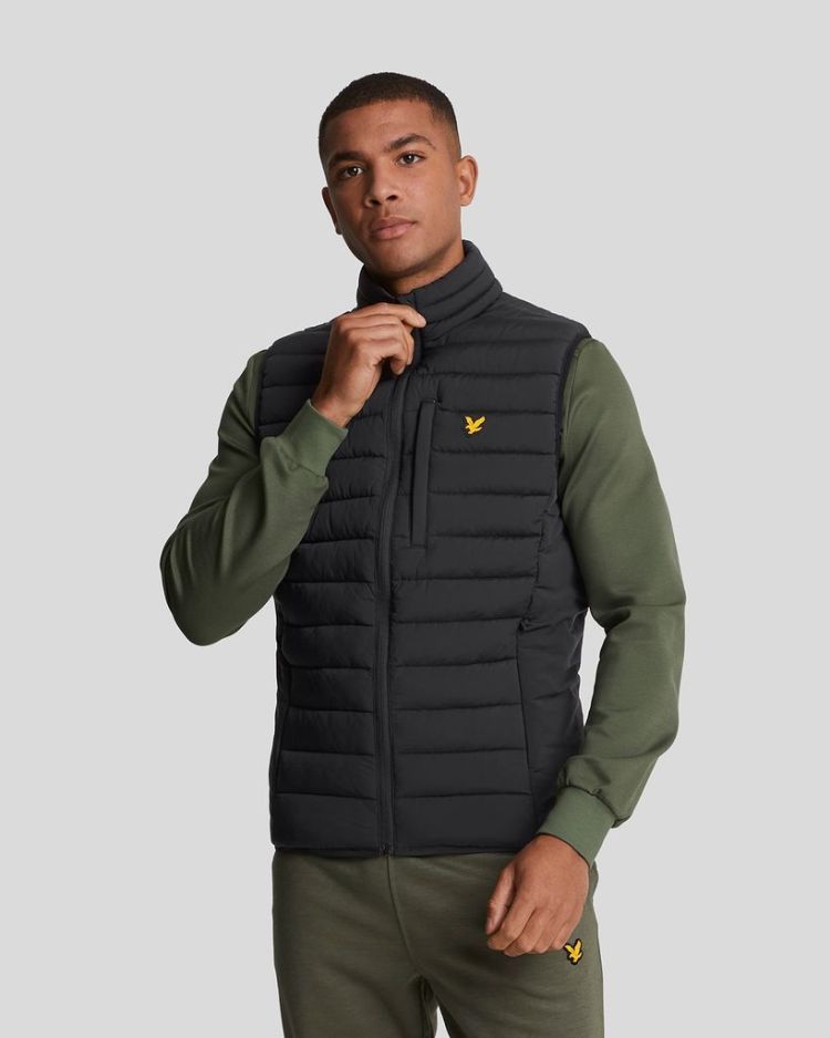 Lyle & Scott Bodywarmer Zwart heren (STRETCH LIGHTWEIGHT QUILTED GILET - JK2186SP.Z865) - GL Sport (Sluis)
