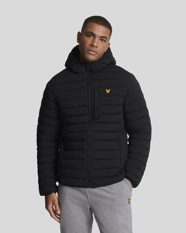 Lyle & Scott Jas Zwart heren (STRETCH LIGHTWEIGHT QUILTED JACKET - JK2185SP.Z865) - GL Sport (Sluis)