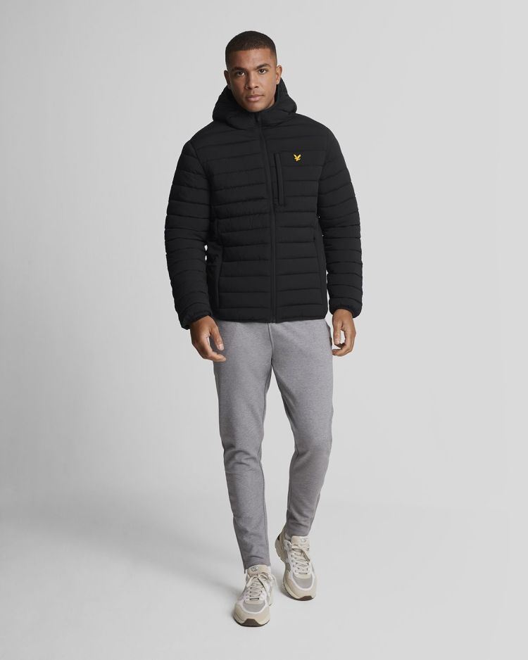 Lyle & Scott Jas Zwart heren (STRETCH LIGHTWEIGHT QUILTED JACKET - JK2185SP.Z865) - GL Sport (Sluis)