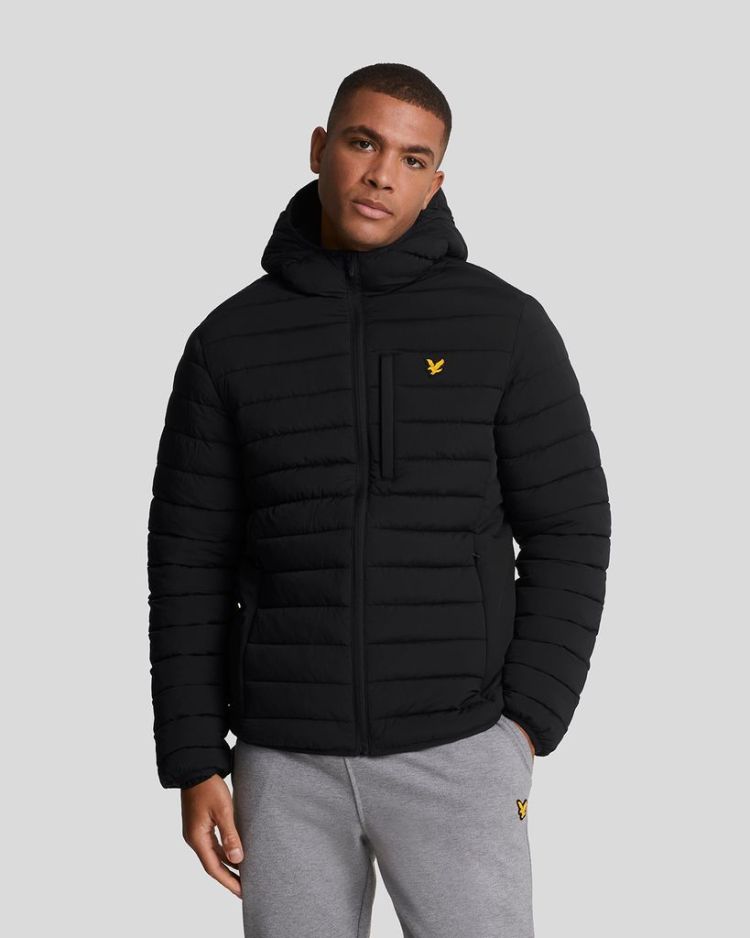 Lyle & Scott Jas Zwart heren (STRETCH LIGHTWEIGHT QUILTED JACKET - JK2185SP.Z865) - GL Sport (Sluis)